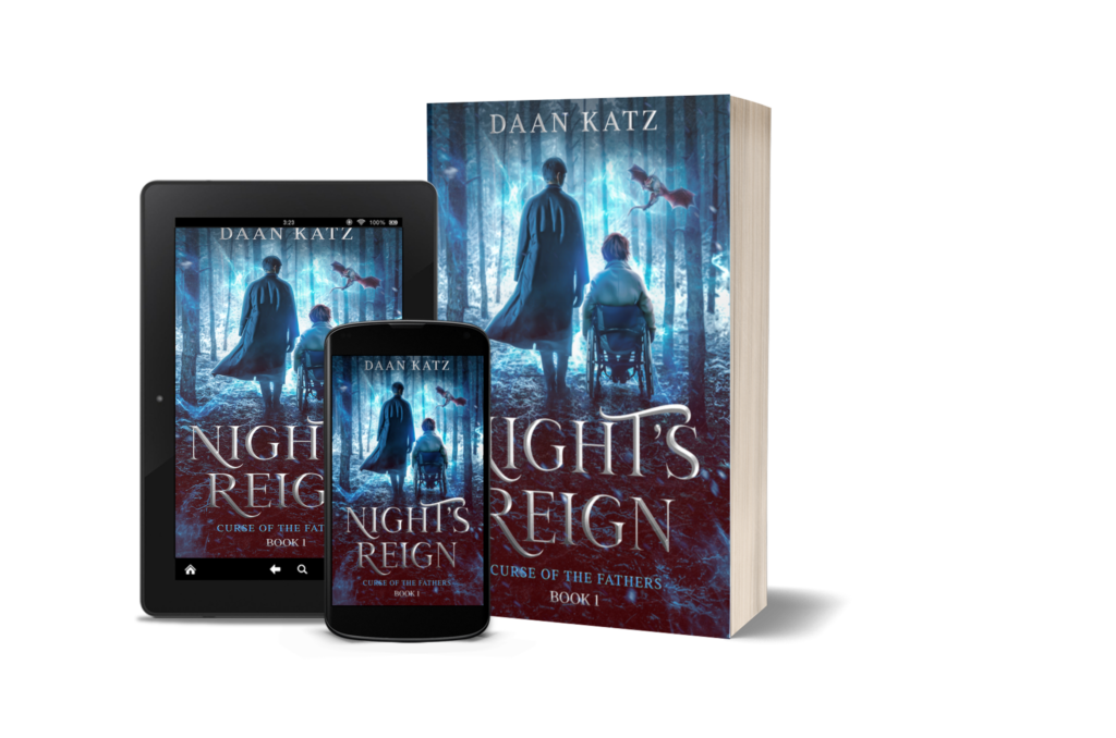 Book mockup of Night's Reign